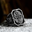 Kobine Men's Punk Cross Ring
