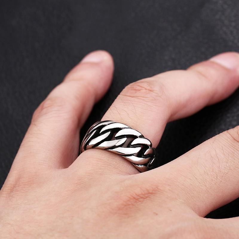 Real Solid 925 Sterling Silver Plain Cuban Link Ring | Linking rings, Silver,  Hip jewelry