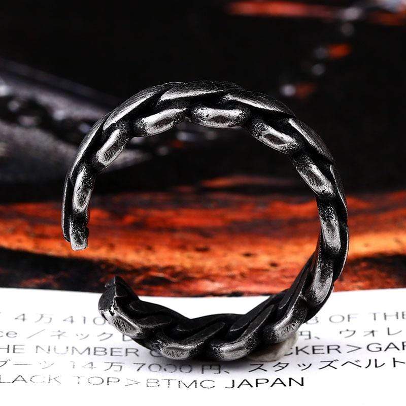 Anillos de trigo con recorte punk para hombre