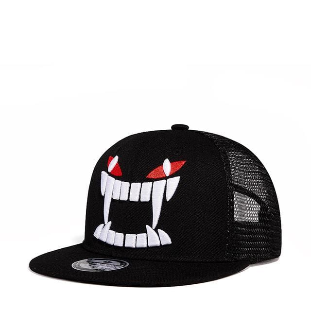 Men's Punk Devil's Teeth Embroidered Mesh Cap – Punk Design