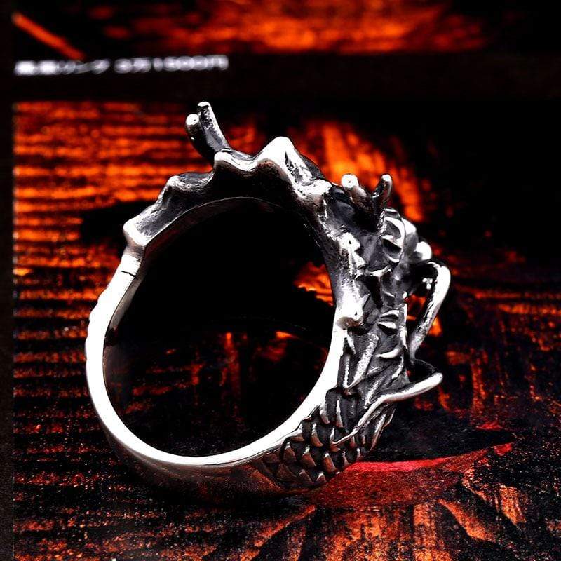 Men's Punk Dragon's Head Ring