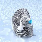 Anillos Punk Eagle Turquesa para hombre