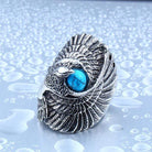 Anillos Punk Eagle Turquesa para hombre