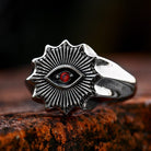 Kobine Men's Punk Evil Eyes Ring