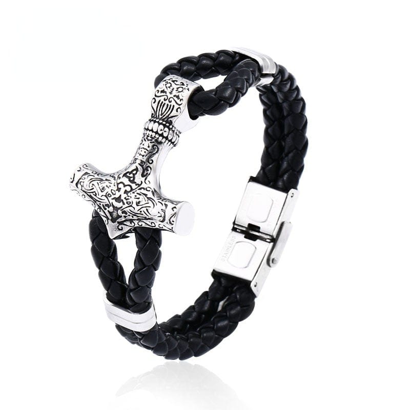 Kobine Men's Punk Hammer Carved Bracelet