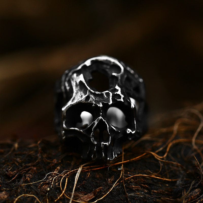 Kobine Men's Punk Hollow Skull Ring