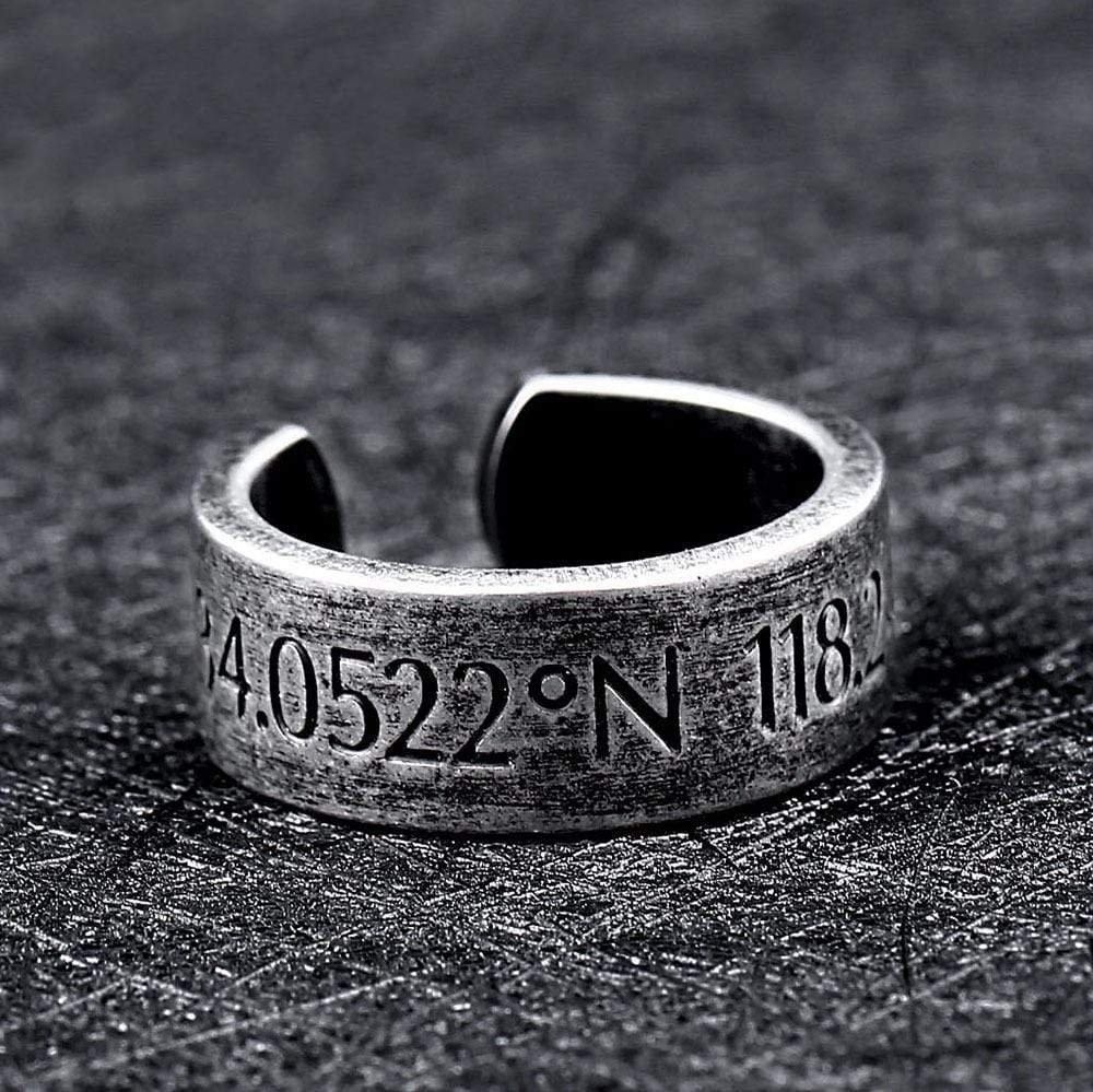 Anillos de latitud y longitud Punk Horizon para hombre