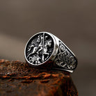 Kobine Men's Punk Knight Ring