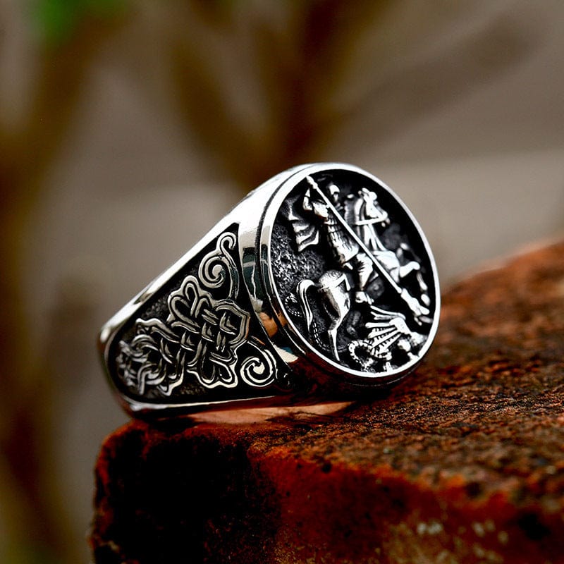 Kobine Men's Punk Knight Ring