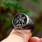 Kobine Men's Punk Knight Ring