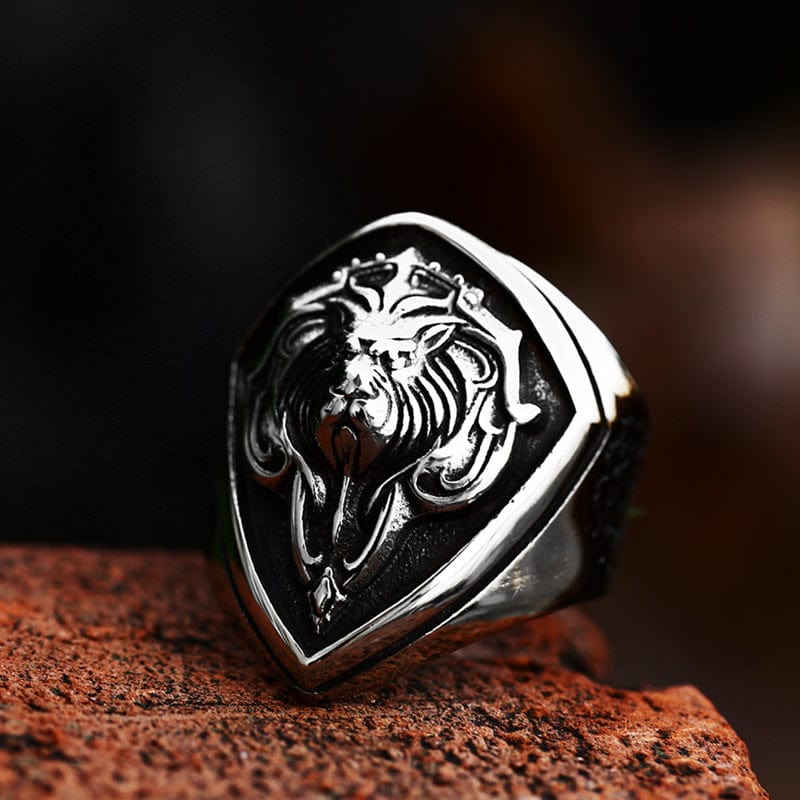 Kobine Men's Punk Lion Head Ring