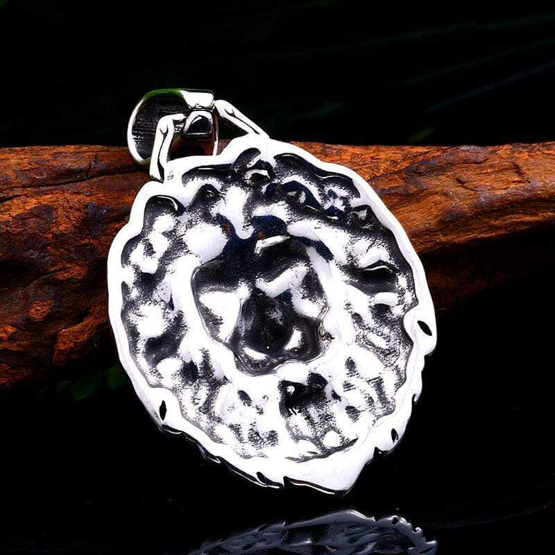Men's Punk Lion's Head Necklace
