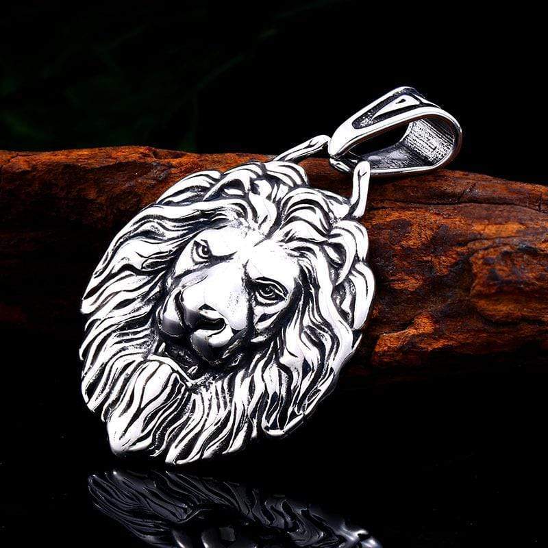 Men's Punk Lion's Head Necklace