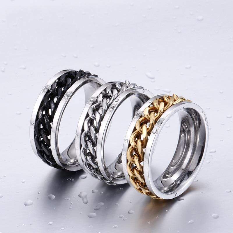 Men's Punk Lucky Chains Rings