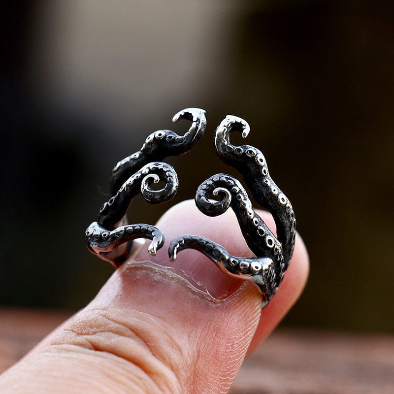 Kobine Men's Punk Octopus Tentacle Ring