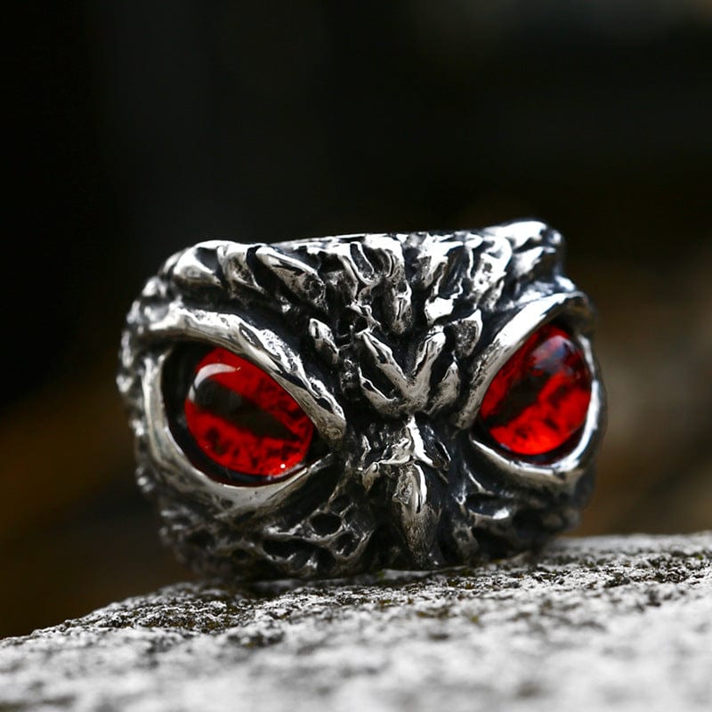 Kobine Men's Punk Owl Ring