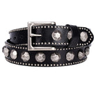 Kobine Men's Punk Pagoda Rivets Leather Belt