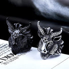 Men's Punk Pentagram Satan RAMS Rings