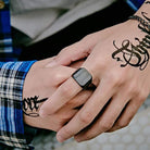 Men's Punk Pure Color Rings