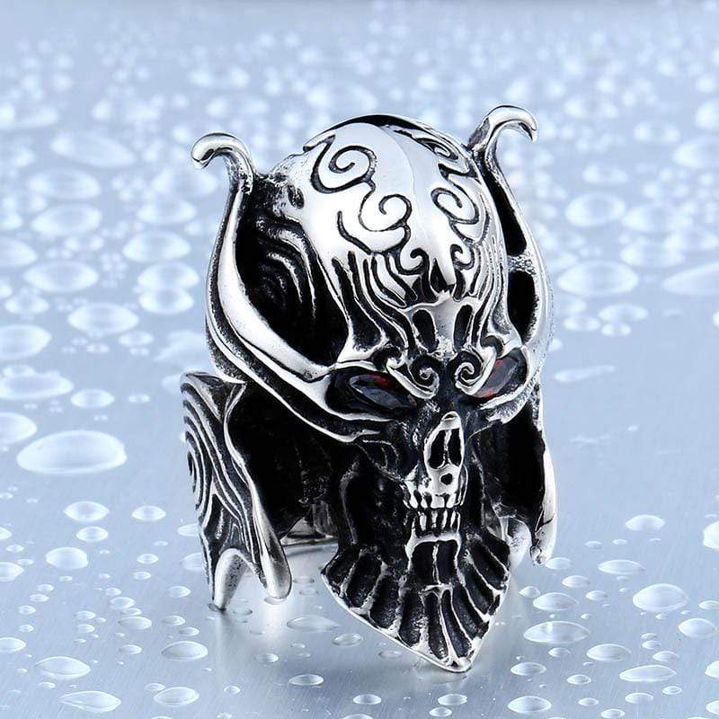 Men's Punk Red Eyes Skull Rings – Punk Design