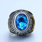 Anillos de cabra con diamantes de imitación punk para hombre