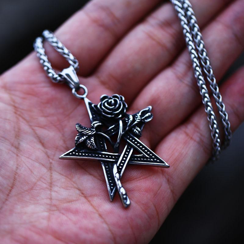 Men's Punk Rose Necklace