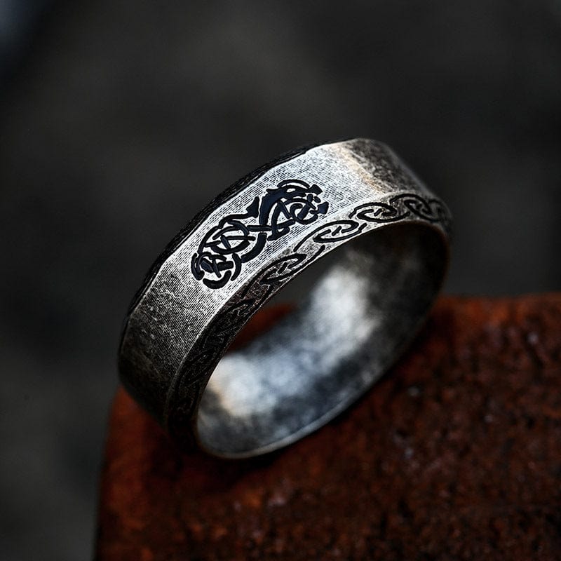 Men's Punk Rune Engraved Ring – Punk Design