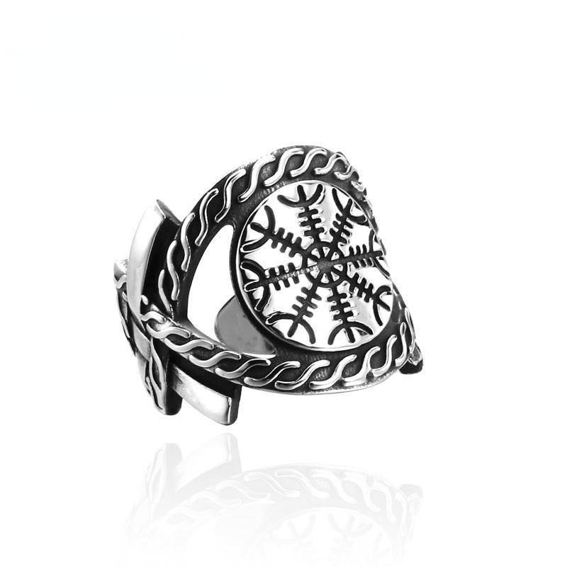 Men's Punk Rune Openings Ring