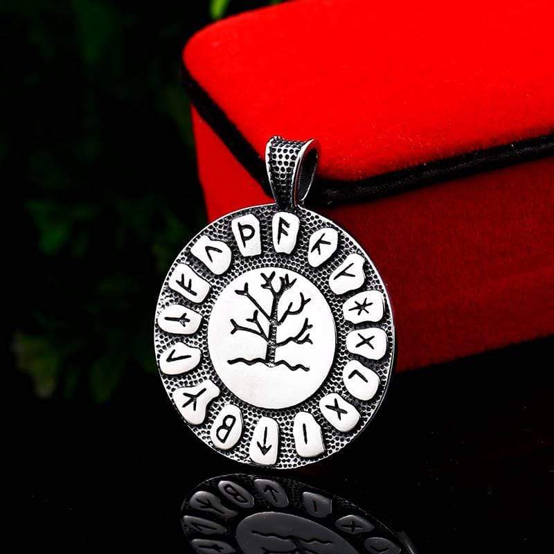 Men's Punk Rune Tree Necklace