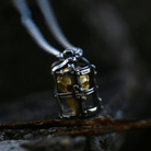 Men's Punk Skull Cage Necklace