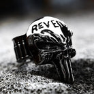 Kobine Men's Punk Skull Head Ring