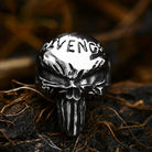 Kobine Men's Punk Skull Head Ring