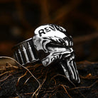Kobine Men's Punk Skull Head Ring