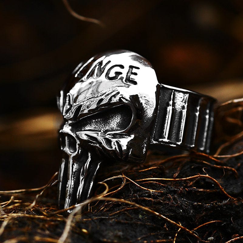 Kobine Men's Punk Skull Head Ring