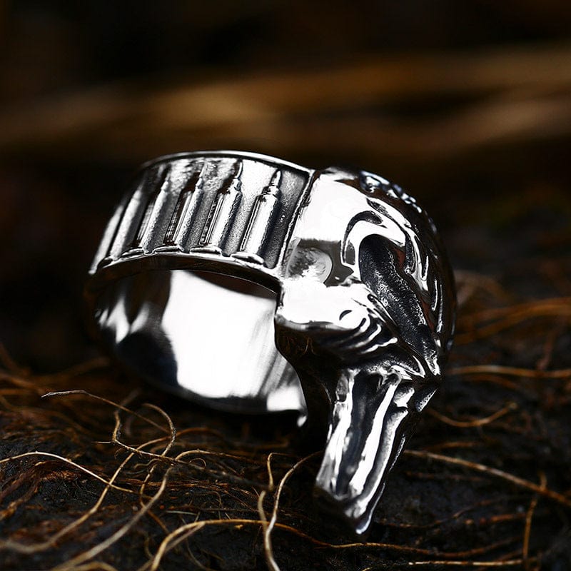 Kobine Men's Punk Skull Head Ring