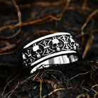 Kobine Men's Punk Skull Head Ring