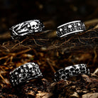 Kobine Men's Punk Skull Head Ring