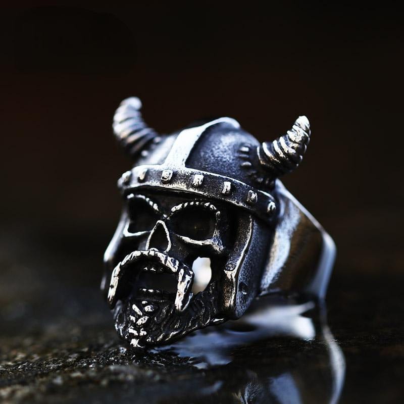 Kobine Men's Punk Skull Head Ring