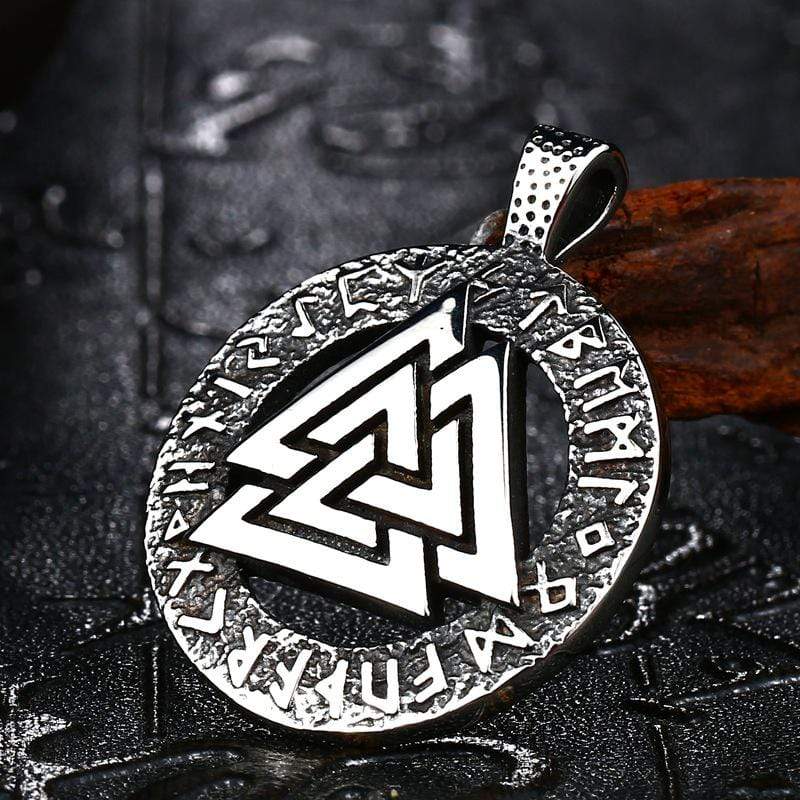 Men's Punk Stacked Triangle Letter Necklace