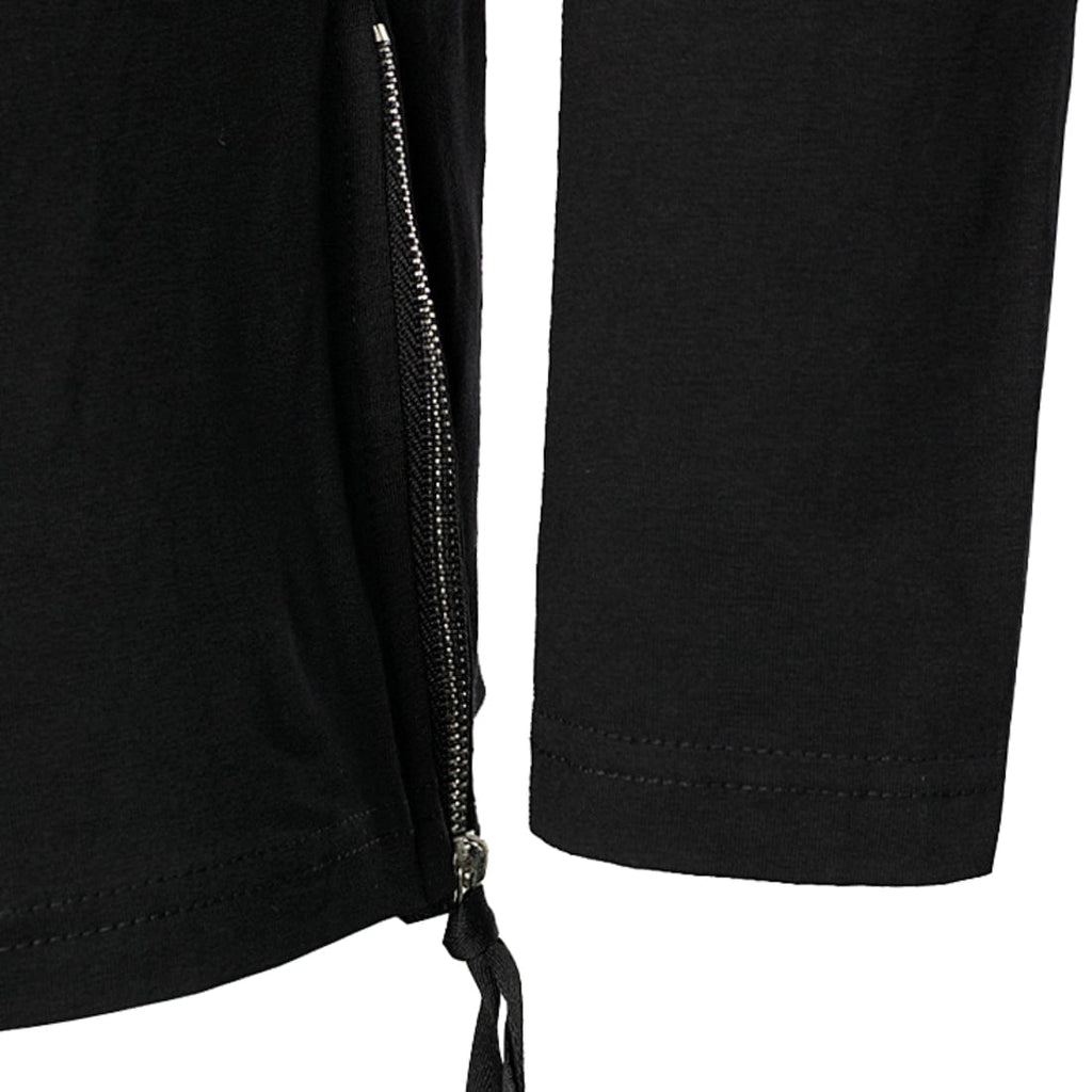 Kobine Men's Punk Straps Splice Zipper Shirt