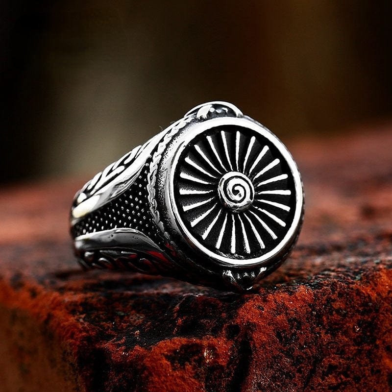 Kobine Men's Punk Turbine Ring