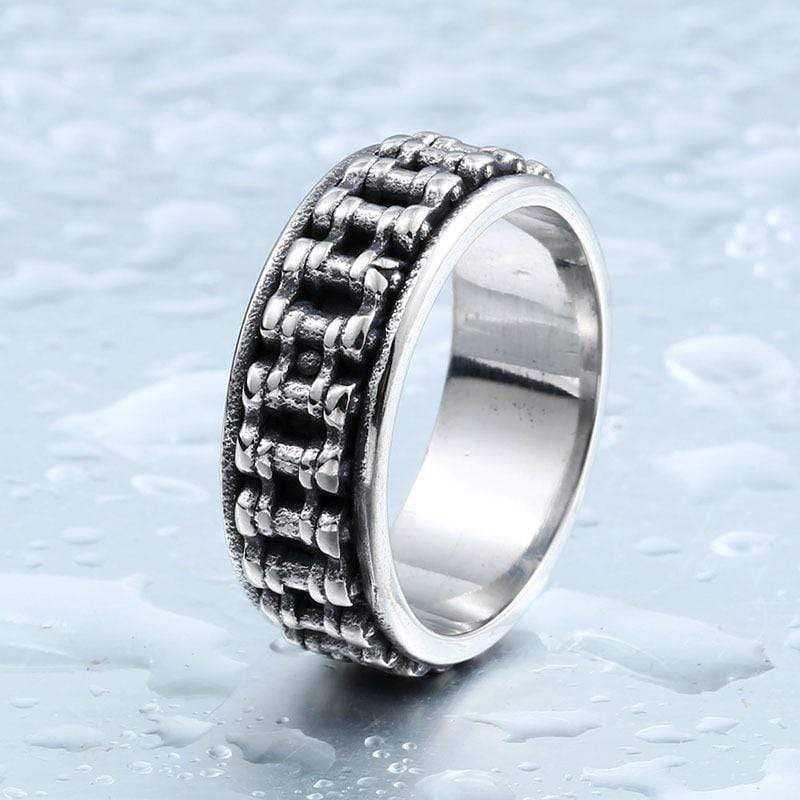 Men's Punk Turnable Chains Rings