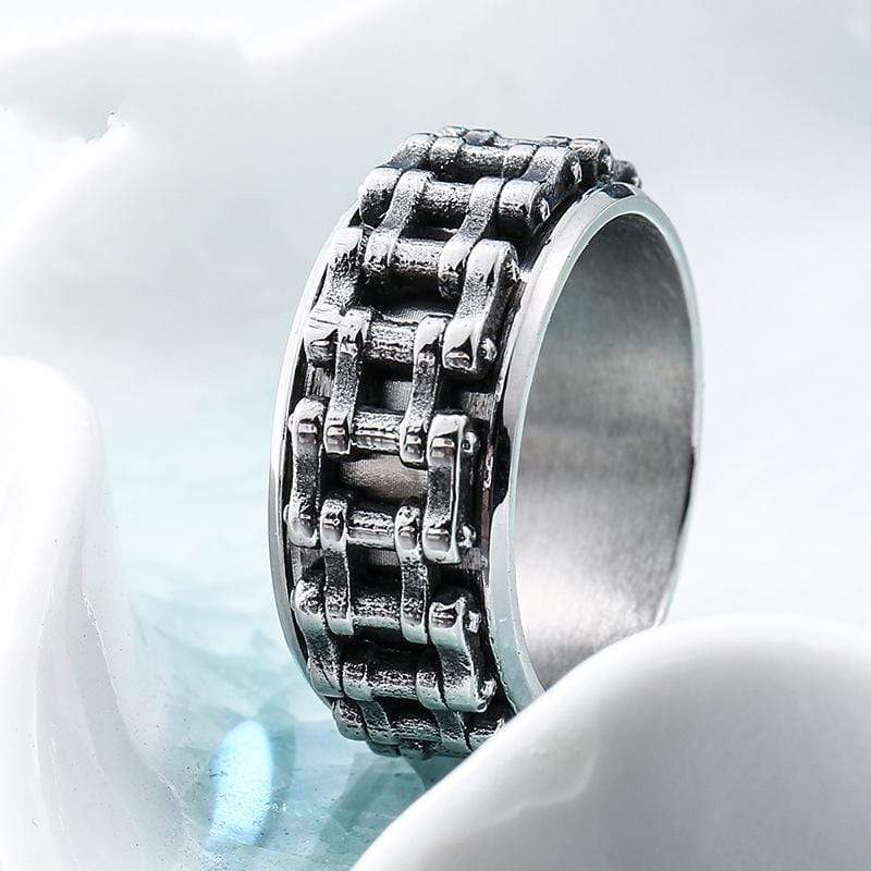 Men's Punk Turnable Chains Rings