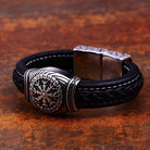 Kobine Men's Punk Viking Letter Carved Bracelet