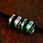 Kobine Men's Punk Viking Letter Carved Luminous Ring