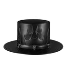 Kobine Men's Steampunk Flame Skull Hat