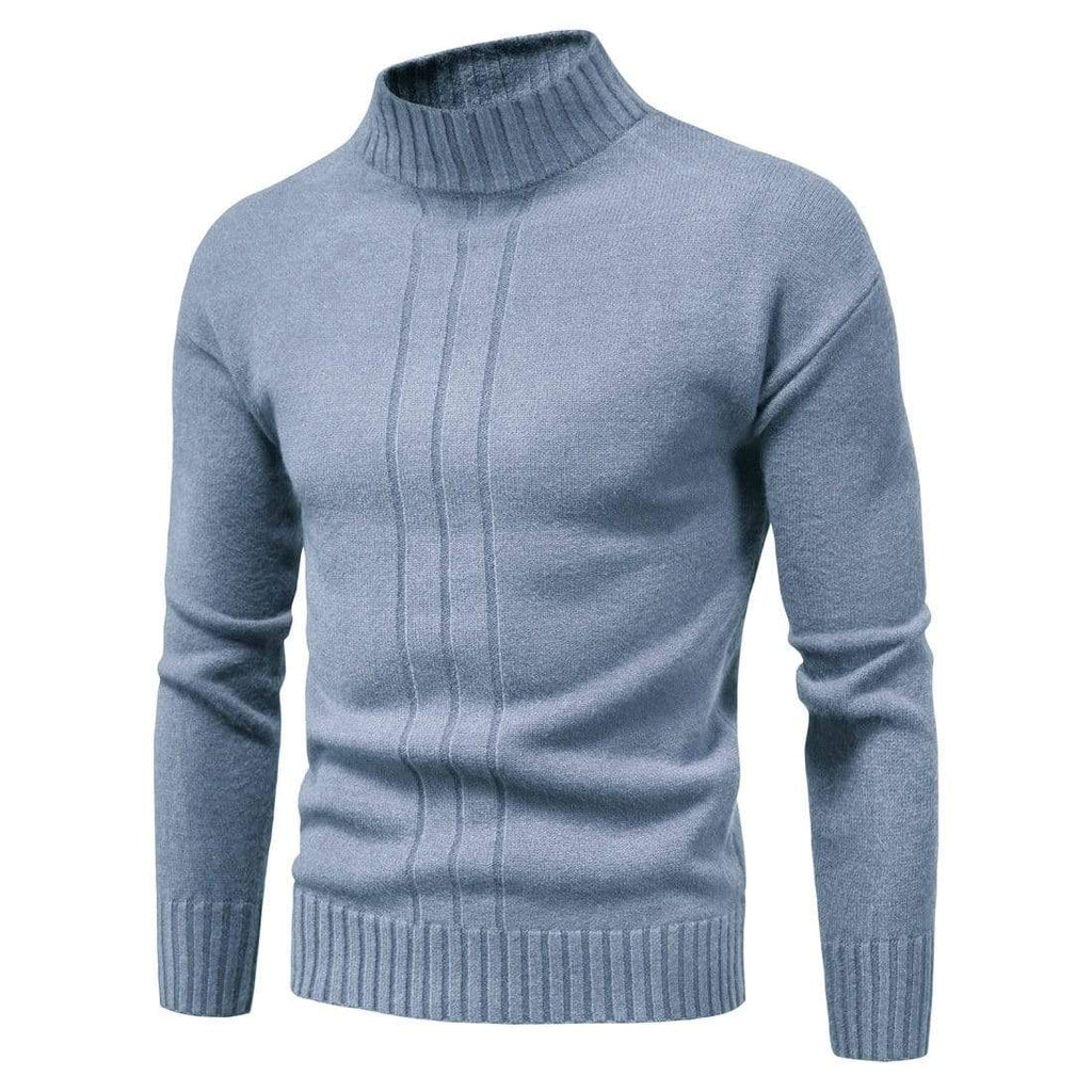 Men's Steet Fashion Circle Collar Pure Color Autumn Sweaters