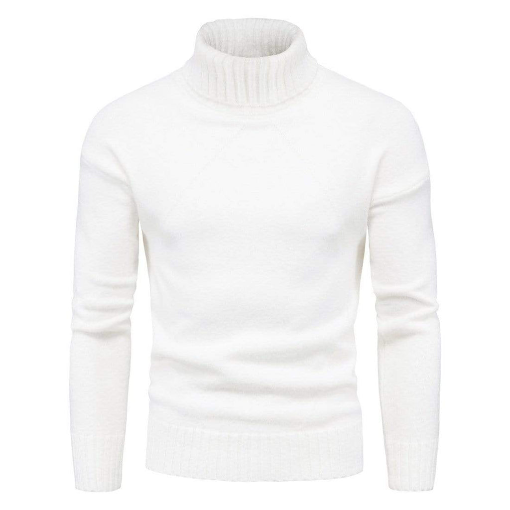 Men's Steet Fashion Stand Collar Pure Color Autumn Sweaters