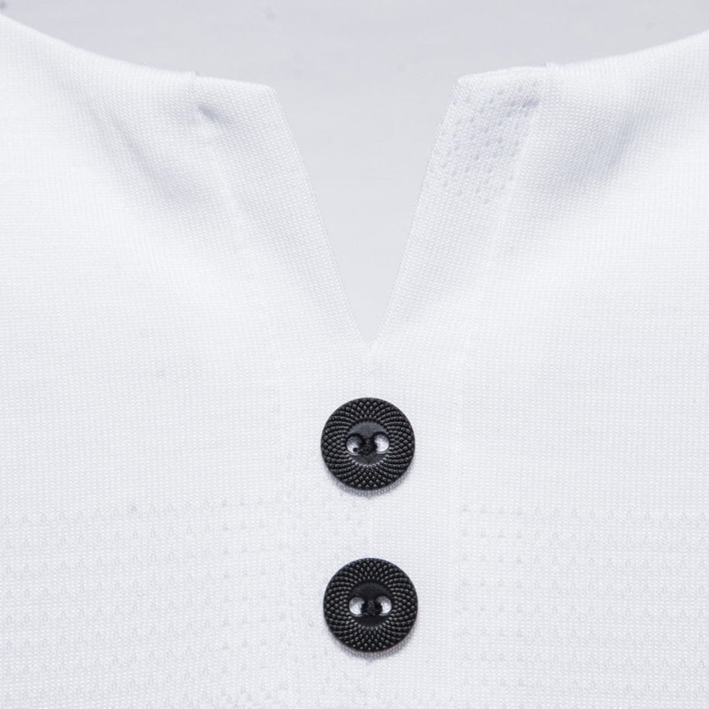 Kobine Men's Street Fashion Buttons Casual Short Sleeved T-shirt