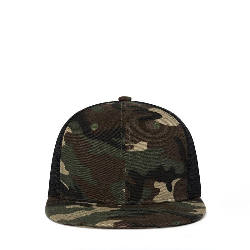 Kobine Men's Street Fashion Camouflaged Printed Mesh Cap